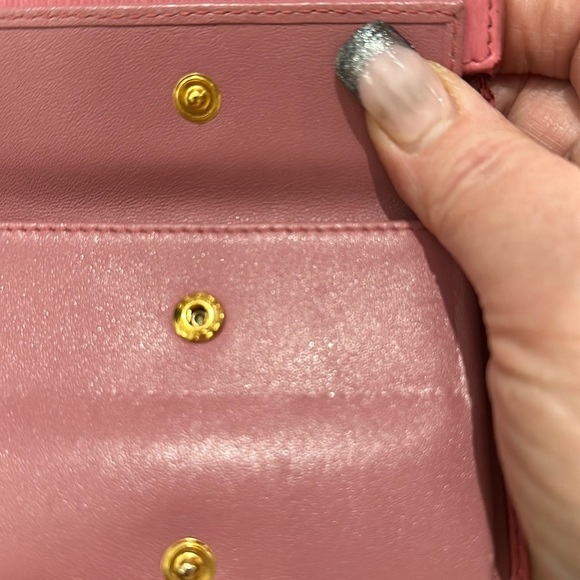 Authentic Prada Vitello Move Bi-Color Tri-Fold Compact Wallet in Petalo & Peonia - Picture 6 of 16